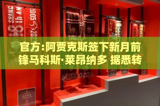 官方:阿贾克斯签下新月前锋马科斯·莱昂纳多 据悉转会费1750万欧