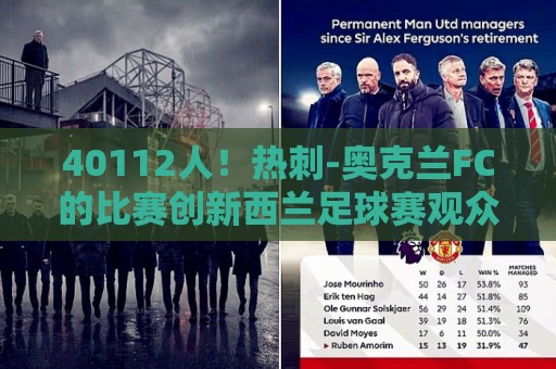 40112人！热刺-奥克兰FC的比赛创新西兰足球赛观众人数新纪录